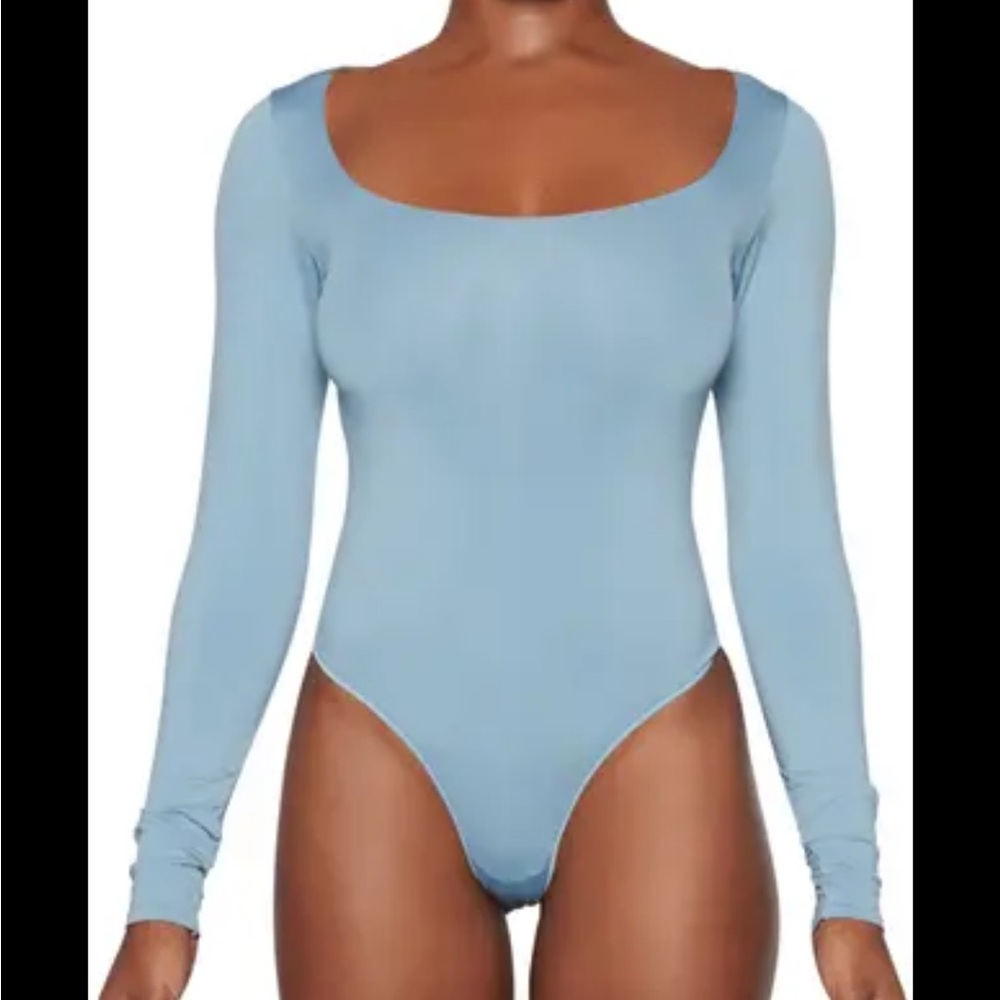 ESSENTIAL LONG SLEEVE SCOOP NECK BODYSUIT | ARCTIC L/XL